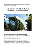 www. Le parisien 10 juin 2016, Quai Branly Museum, Vertical Garden by Patrick Blanc