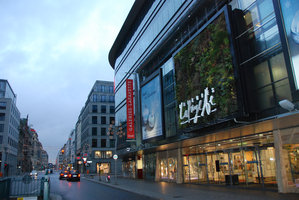 FriedrischStrasse and Galeries Lafayette Vertical Garden , Berlin, 10 Dec 2011
