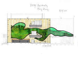 Poly University Hong Kong, sketch  by Patrick Blanc