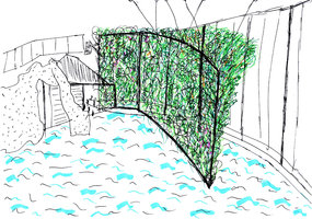 Nausicaa Blade in the Lagon, a proposition by Patrick Blanc, 2003