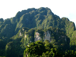 Cliff with a forest - Khao Sok