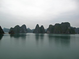 Karst forested islands, Ha Long bay, Vietnam