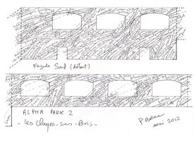 Alpha Park 2, Façade Sud, first part, design by Patrick Blanc,