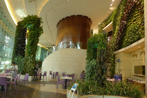 360 Mall, Kuwait, Vertical Gardens by Patrick Blanc, green doors and hanging elements