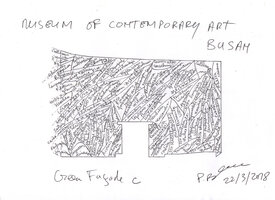 Busan MoCA, Partie droite, design by Patrick Blanc