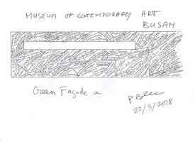 Busan MoCA, Partie gauche, design by Patrick Blanc