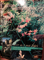 Caverne Végétale with flowering Begonia grandis on the poster for the plant exhibition by Noémie Vialard at the Château de la Roche Guyon, France
