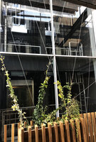 Climbers on a wooden Terrassa, DWS Rebuffat, Paris