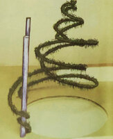 First project by Patrick Blanc of a double DNA spiral covered by plants for Créteil Soleil in 2001