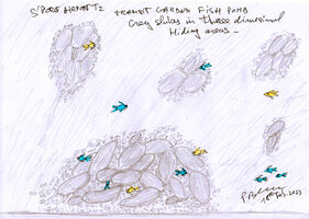 Fish Pond pebbles and slates for the for the new transit garden inspired from the Christarium in Patrick Blanc&#039;s home for Changi T 2