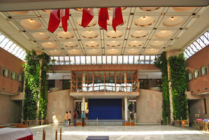 French Embassy, New Delhi, two columns