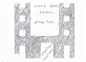Green Hotel, Paris, étages bas, Vertical Garden design by Patrick Blanc, 