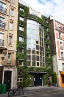 Green Hotel, Vertical Garden by Patrick Blanc, rue de Patay, Paris, just after plant installation, May 2016