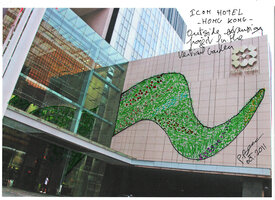 Hotel Icon, Outside extension, proposition by Patrick Blanc, Oct. 2011