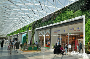 Koweit 360, KITC extension, part of the 410 m long vertical garden by Patrick Blanc, six months after plant installation, Sept. 2020