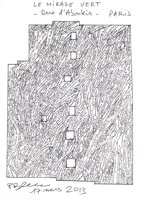 Oasis d&#039;Aboukir, Le Mirage Vert by Patrick Blanc, the final Plant Installation Design, Rue d&#039;Aboukir, Paris 