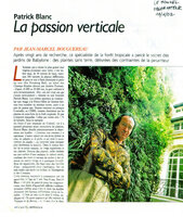 Le Nouvel Observateur, Jan. 2002, Patrick Blanc and the Pershing Hall