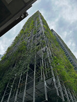 Le Nouvel, plants covering the façades by Patrick Blanc, Kuala Lumpur, April 2023