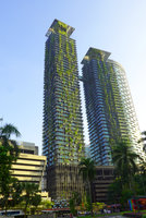 Le Nouvel Towers, Vertical Garden climbers by Patrick Blanc, Kuala Lumpur, December 2016