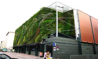 Les Halles, Vertical Garden by Patrick Blanc covering the car parking, Avignon, France