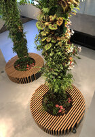 Two Living Pendants and their bench basins, DWS Gaston Rebuffat, Paris