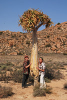 Noemie Vialard, Patrick Blanc and Aloe dichotoma, Namaqualand, South Africa, Sept. 2010