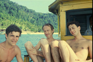 Olivier Ezavin, Patrick Blanc and Pascal Heni, Tioman, Malaysia, Aug 1987