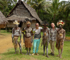 Papuans, Pascal Heni and Patrick Blanc , Karawari, Sepik, Papua New Guinea, March 2016
