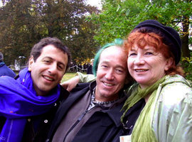 Pascal Heni, Patrick Blanc and Noemie Vialard at the Courson plant festival, France, Oct. 2002