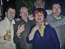 Pascal Heni, Patrick Blanc, Noemie Vialard and Jerome Neutres after recital by Pascal for the Indian European Summit, Delhi, Dec. 2003