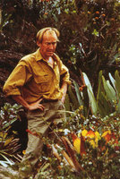Patrick Blanc among Stegolepis guianensis and Brocchinia hechtioides at the summit of the Kukenan tepui, Venezuela, March 1999