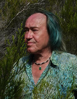 Patrick Blanc among stems of Erica mafiensis, Ngezi FR, Pemba, Tanzania, Jan. 2021