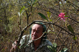 Patrick Blanc and Adenium obesum, Nech Sar NP, Arba Minch, Ethiopia, Jan. 2019