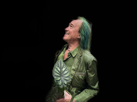 Patrick Blanc and Alocasia baginda, Paris, April 2022