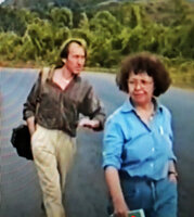 Patrick Blanc and Annette Hladik just after observing Ravenala blancii and Ravenala hladikorum in their habitat near Andasibe,, Madagascar, June 1998, photo Pascal Heni