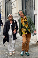 Patrick Blanc and Dominique Besse discussing about their exhibition in 2004 at FAAP university in Sao Paulo about biodiversity in North East Brazil and now on the way of new projects, Paris, Sept. 2023
