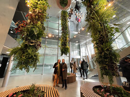 Patrick Blanc and Françoise Raynaud among he Living Pendants, DWS Gaston Rebuffat, Paris