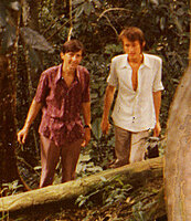 Patrick Blanc and François Maugis during the first Patrick field trip in tropical forests while 19 years old, Khao Yai NP, Thailand, Aug. 1972