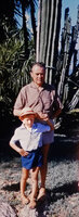 Patrick Blanc and his father, Jardin Exotique, Monaco, Aug. 1960