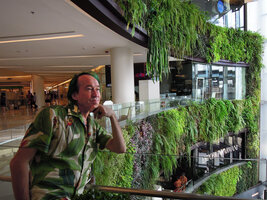 Patrick Blanc and his hanging vertical gardens at Siam Paragon, Bangkok, July 2011