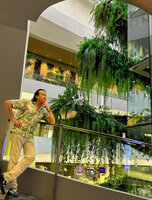 Patrick Blanc and his Rainforest Chandelier, EmQuartier, Bangkok, Oct. 2023