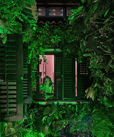 Patrick Blanc and his vertical garden at Tamba restaurant, Singapore, Oct. 2023