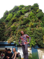 Patrick Blanc and his vertical garden at the Oasis d&#039;Aboukir, Paris, June 2016