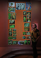 Patrick Blanc and his work Selliguea at the exhibition Végétal l&#039;Ecole de la Beauté by Chaumet, Beaux Arts, Paris, June 2022