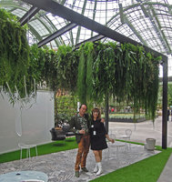 Patrick Blanc and Marie-Line Salançon under Le Ciel Vert, Grand Palais, Paris, May 2013