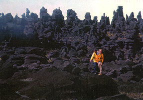 Patrick Blanc and Nicolas Hulot at the summit of the Kukenan tepui, Venezuela, March 1999