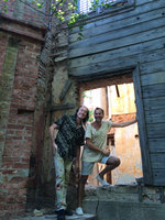 Patrick Blanc and Pascal Heni in the ruins of Trotsky&#039;s house, Prince&#039;s island, Istanbul, Sept. 2015