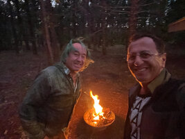 Patrick Blanc and Pascal Heni in winter in the hills of New Caledonia, Aug. 2023