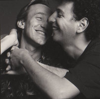 Patrick Blanc and Pascal Heni laughing together, Creteil, 1990