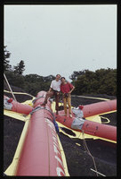 Patrick Blanc and Pascal Heni on the Canopy Raft, Cameroon, 1991